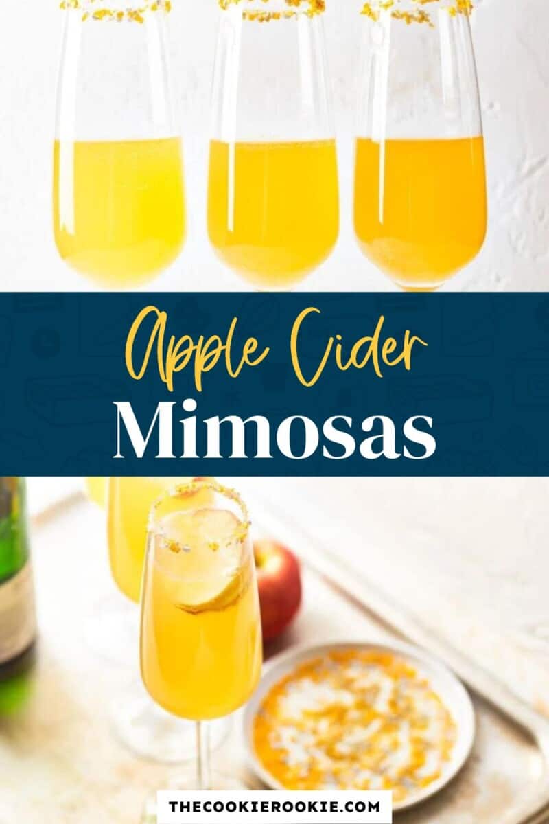 Caramel Apple Cider Mimosas - Easy Fall Brunch Cocktail! - Goodie Godmother