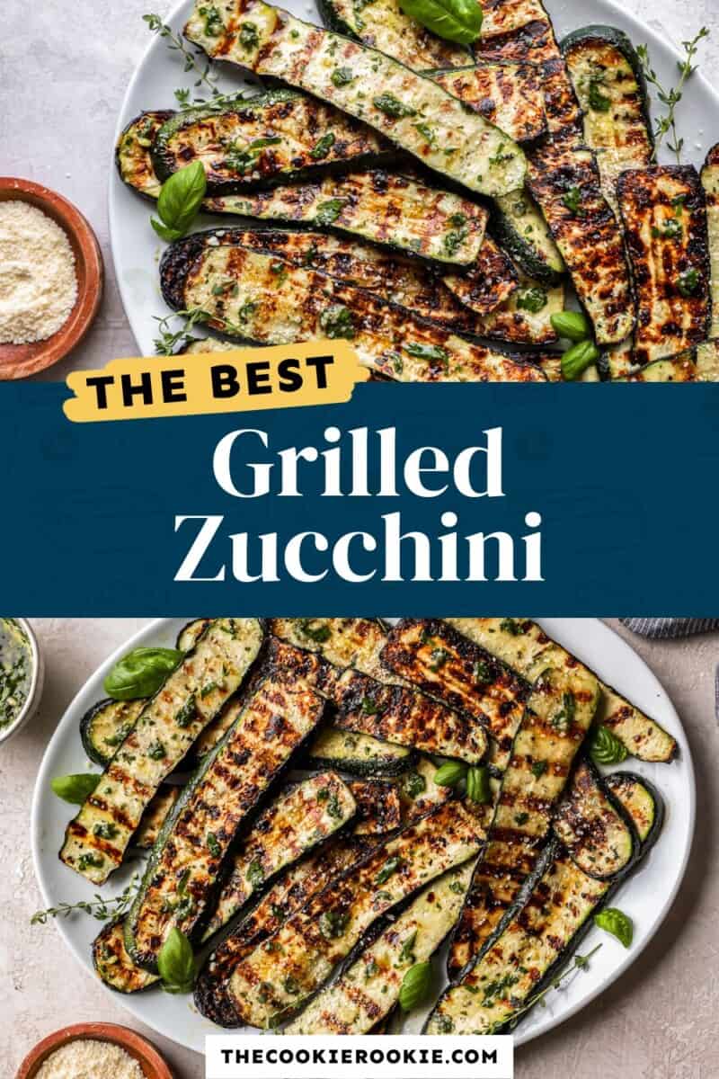 grilled zucchini Pinterest