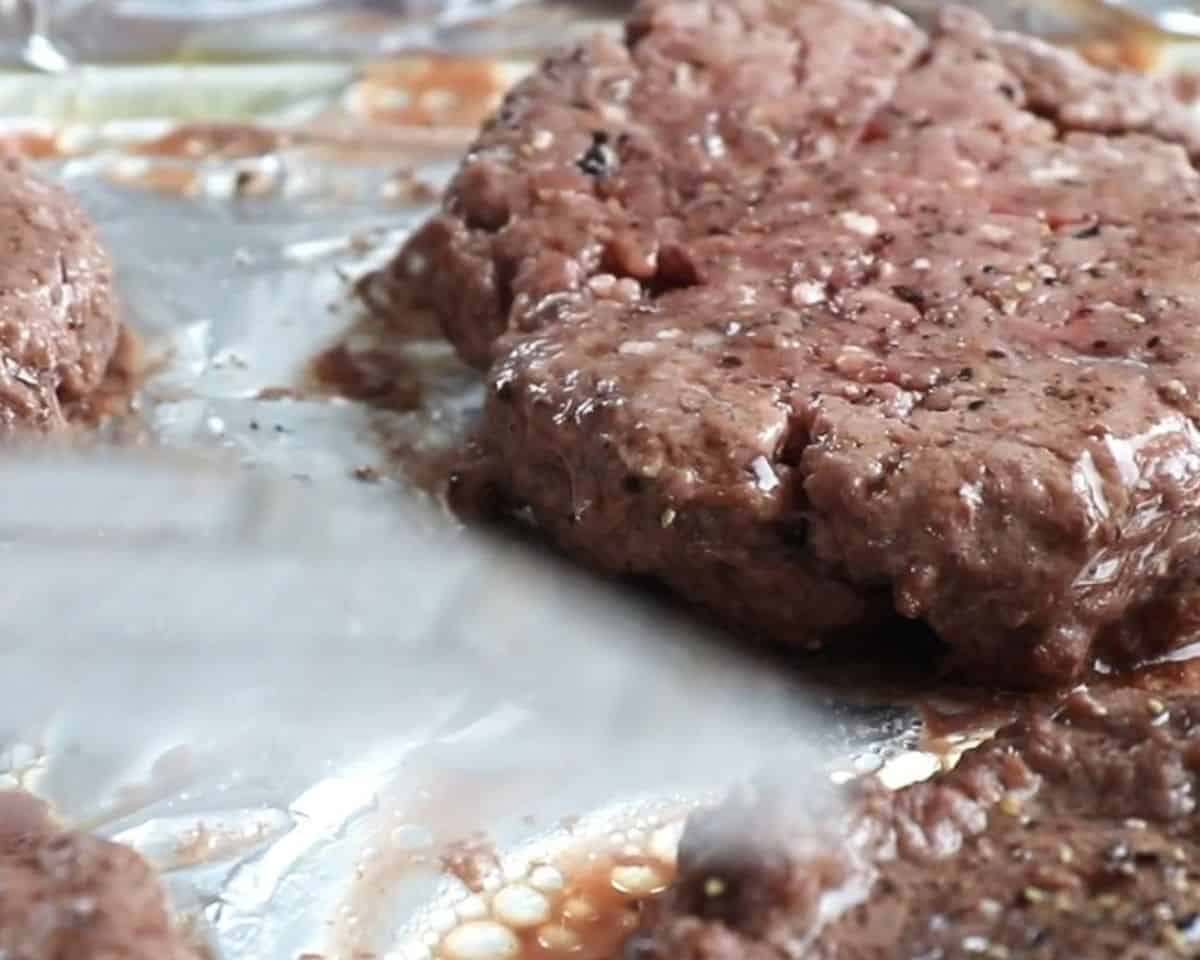 Burgers cooked on both sides. - 10