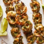 featured pesto shrimp.