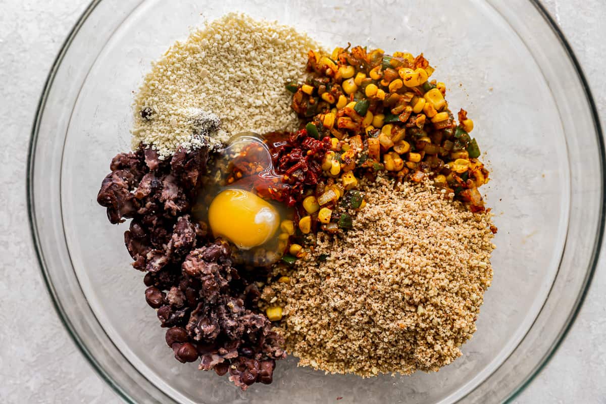 ingredients for a bowl of black bean quinoa.
