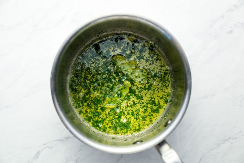 lemon garlic butter in a saucepan.