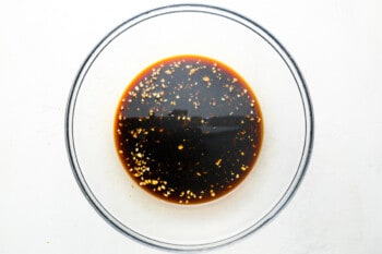 huli huli sauce in a glass bowl.