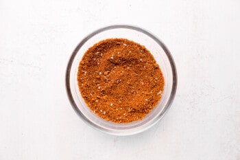 pork seasoning rub in a glass bowl.