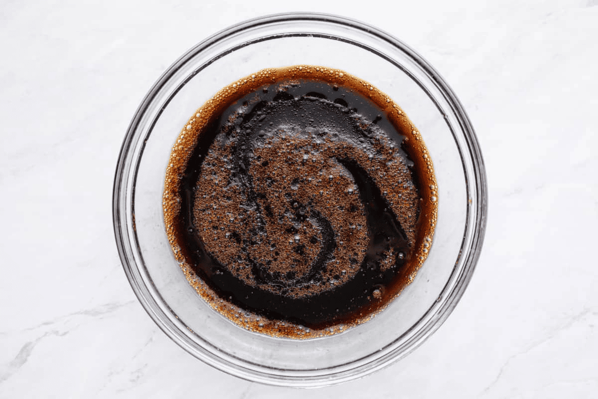 Marinade ingredients in a glass bowl.