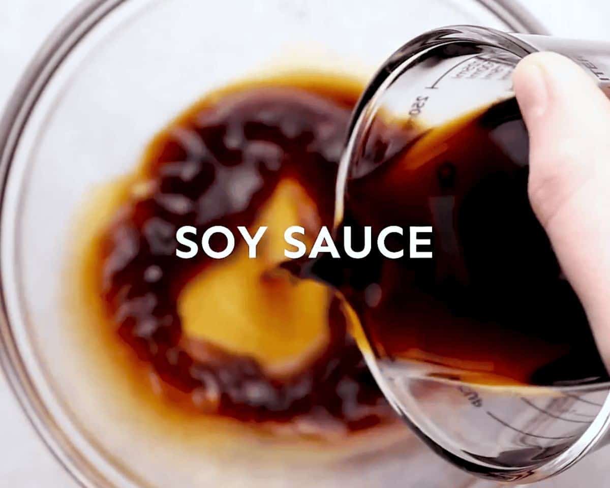 Making the sauce for the chicken.