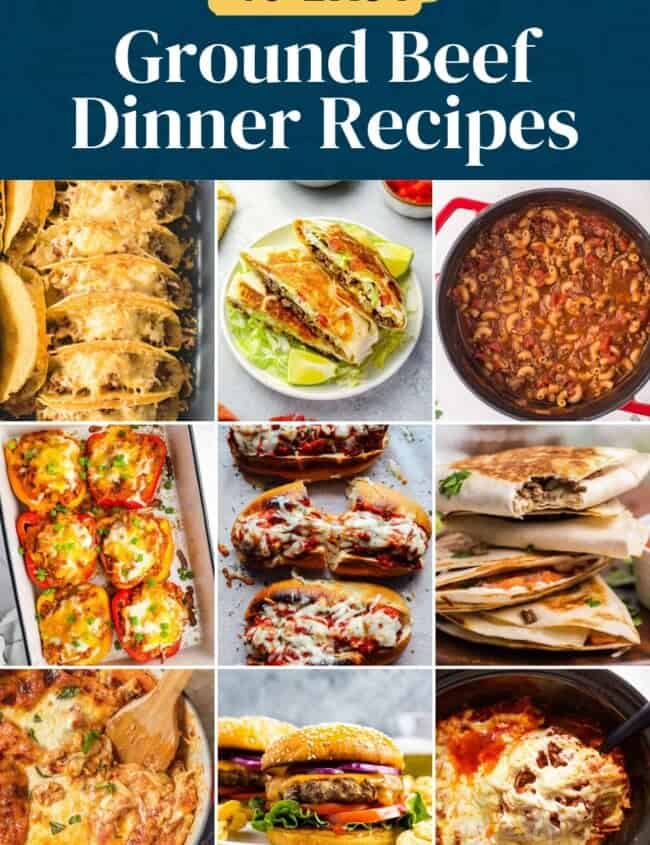 10 easy ground beef dinner recipes.