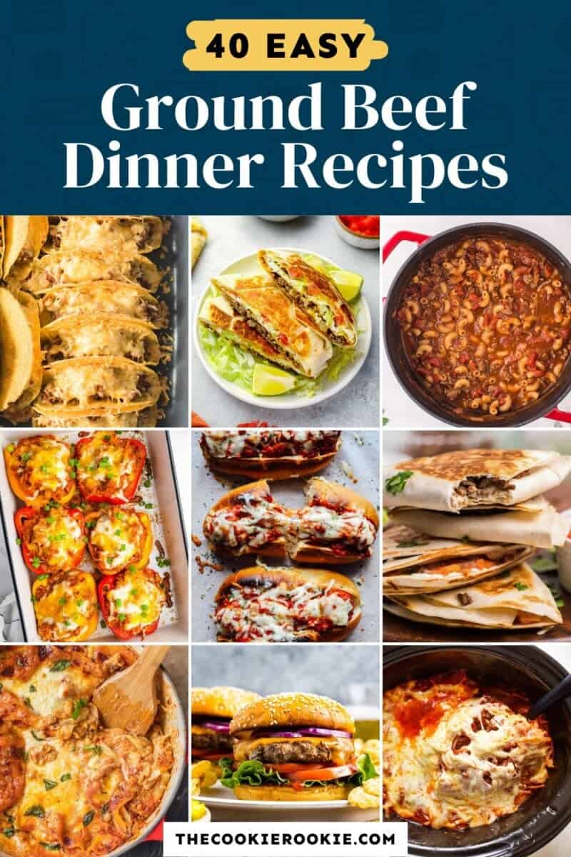 10 easy ground beef dinner recipes.