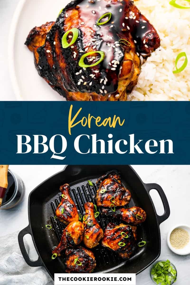 korean bbq chicken in a skillet.
