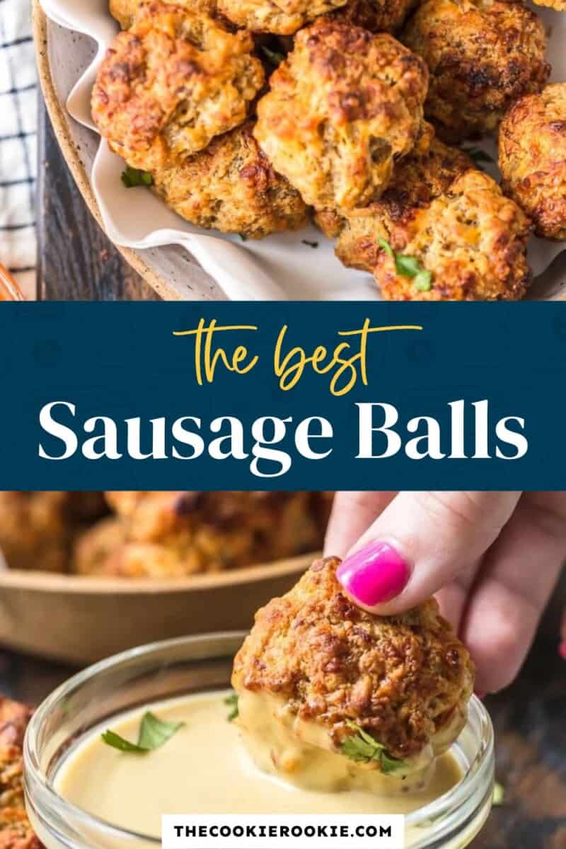 the best sausage balls with a dipping sauce.