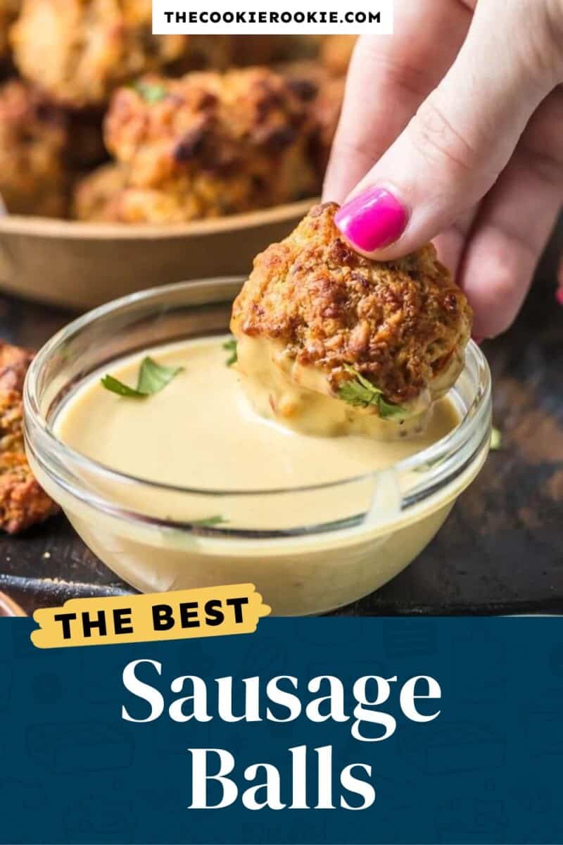 the best sausage balls with dipping sauce.