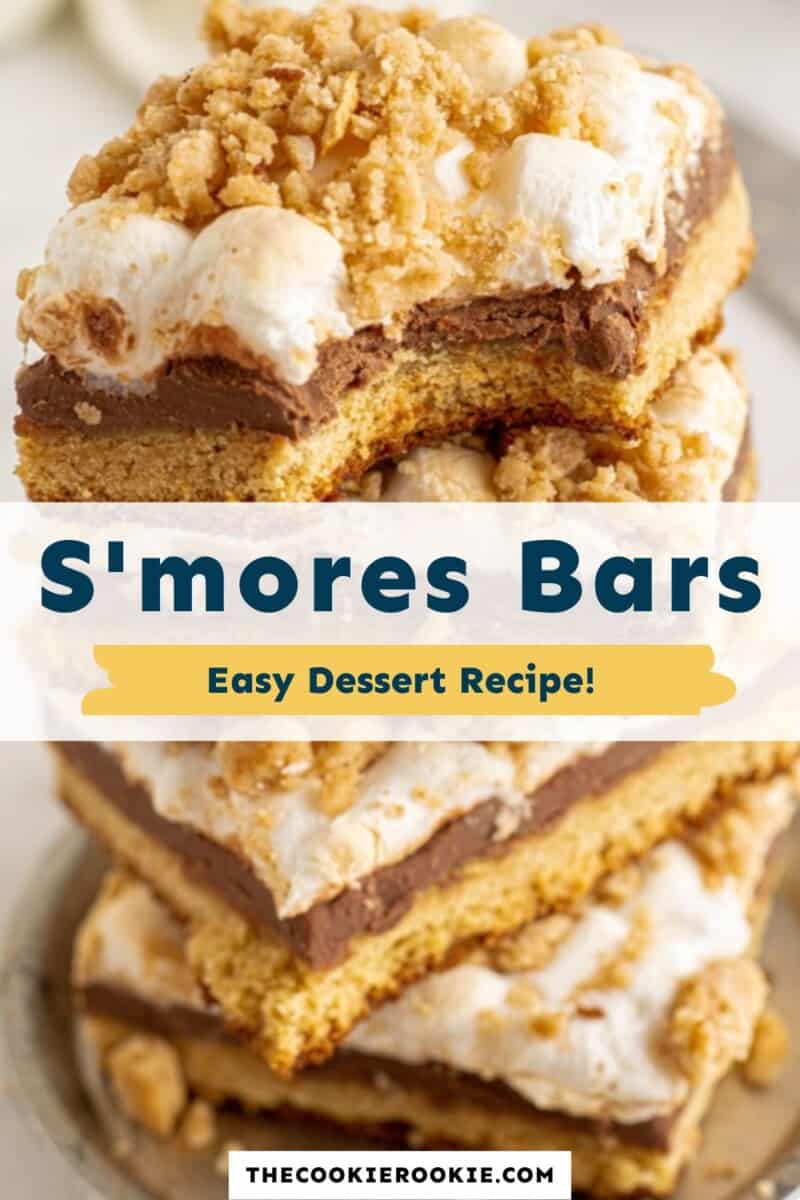 s'mores bars easy dessert recipe.