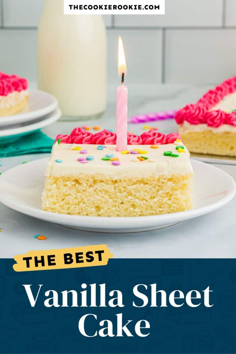 the best vanilla sheet cake.