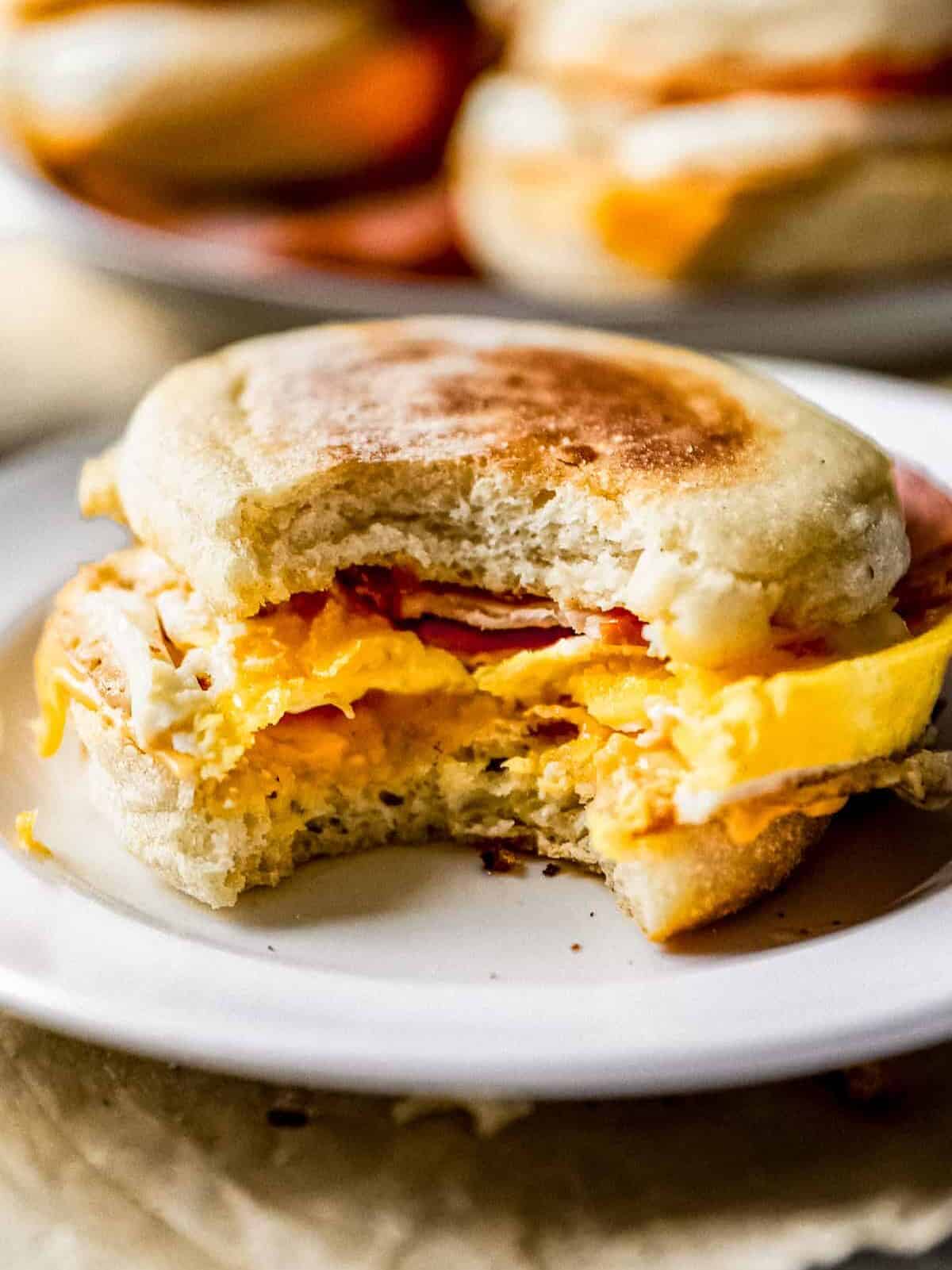 up close egg mcmuffin