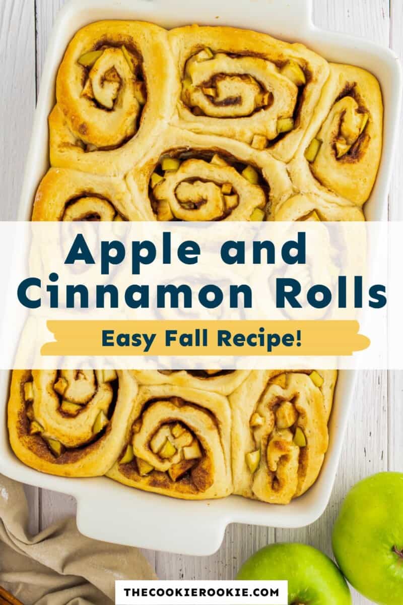 Apple and cinnamon rolls easy fall recipe.
