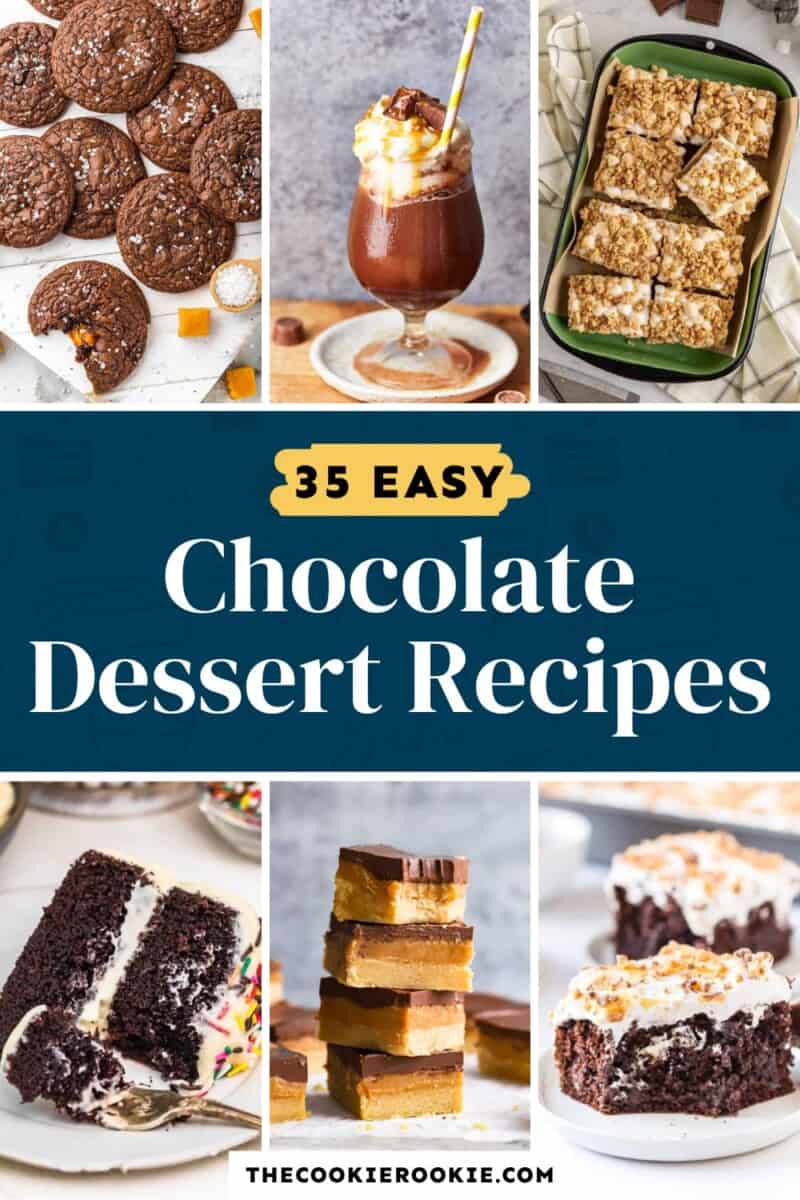 35 easy chocolate dessert recipes.