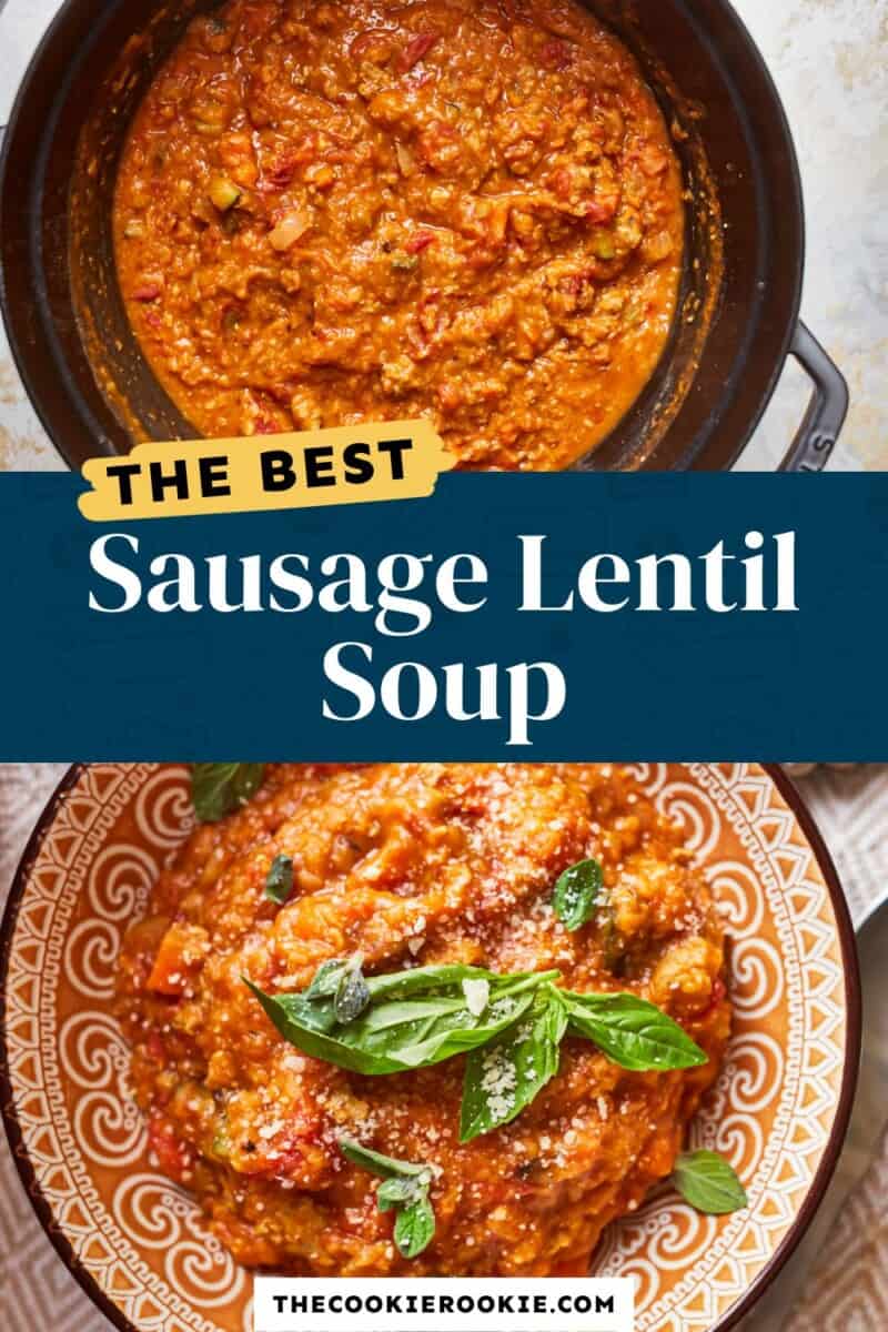 The best sausage lentil soup.