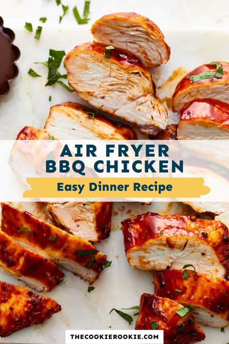 Easy air fryer chicken dinner with a barbecue twist.