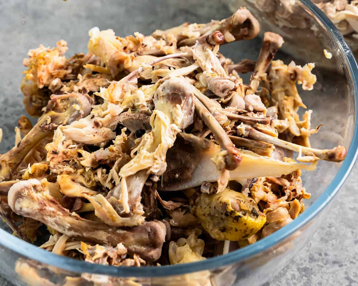 A bowl of dried mushrooms in a glass bowl.