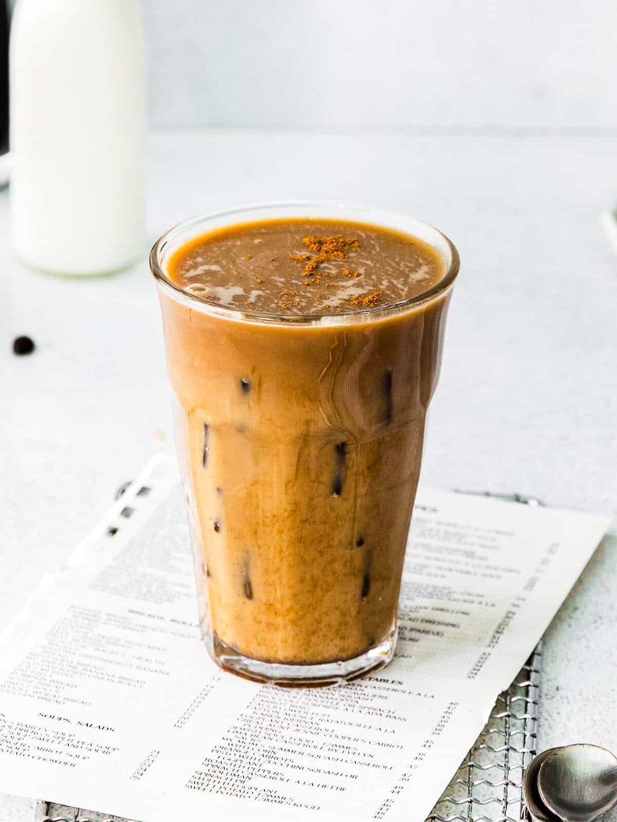 mixed pumpkin cream cold brew.