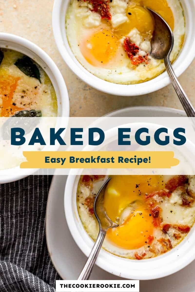 Baked eggs easy breakfast recipes.