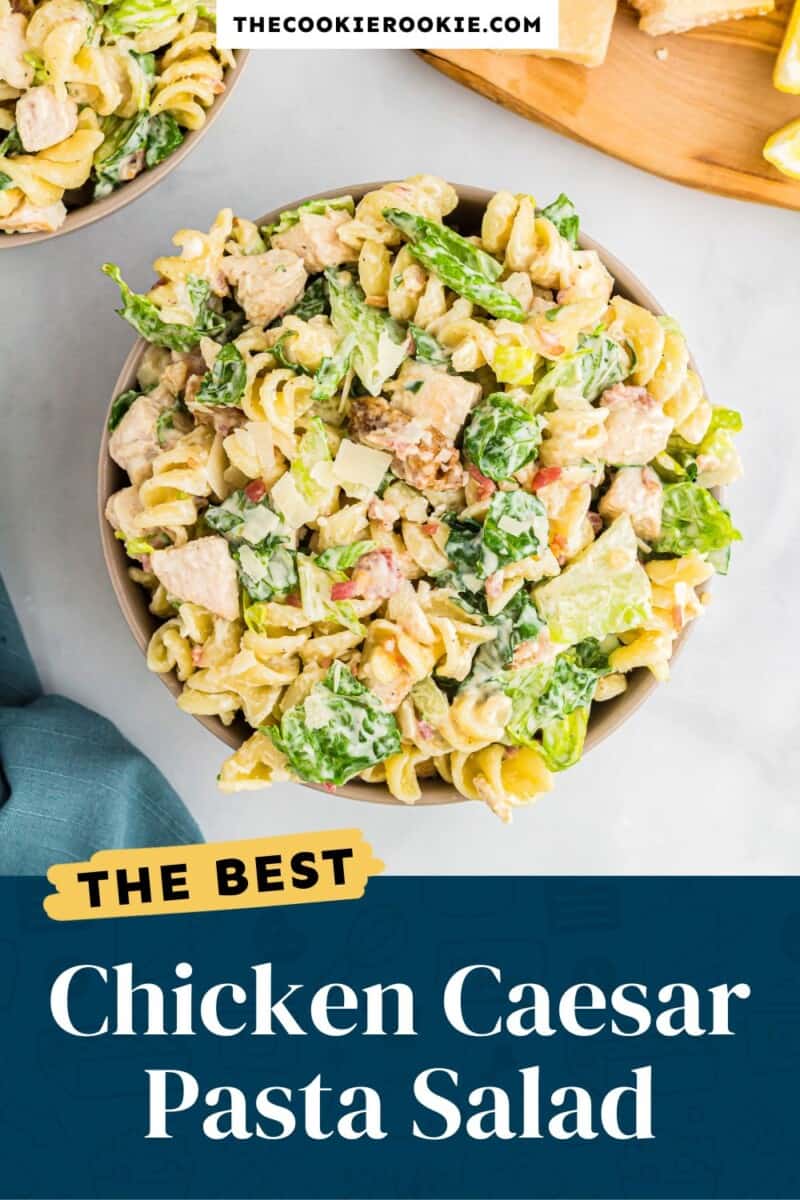 The best chicken caesar pasta salad.