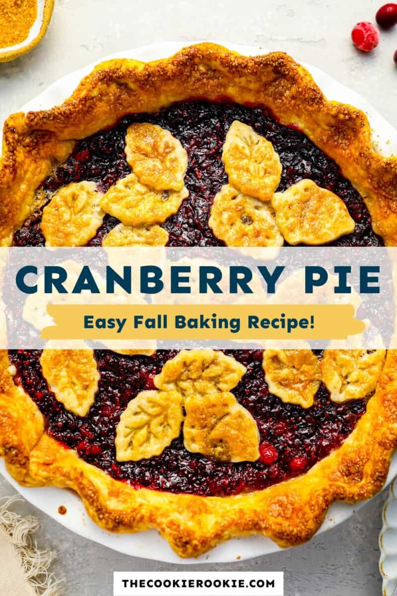 Cranberry pie easy fall baking recipe.