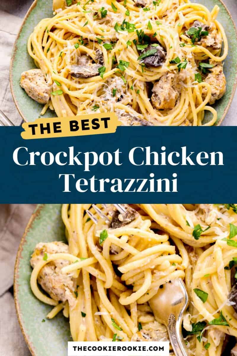 The best crockpot chicken terrazini on a plate.