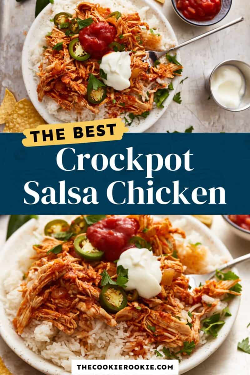 The best crockpot salsa chicken.