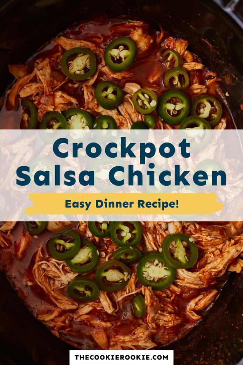 Crockpot salsa chicken easy dinner recipe.