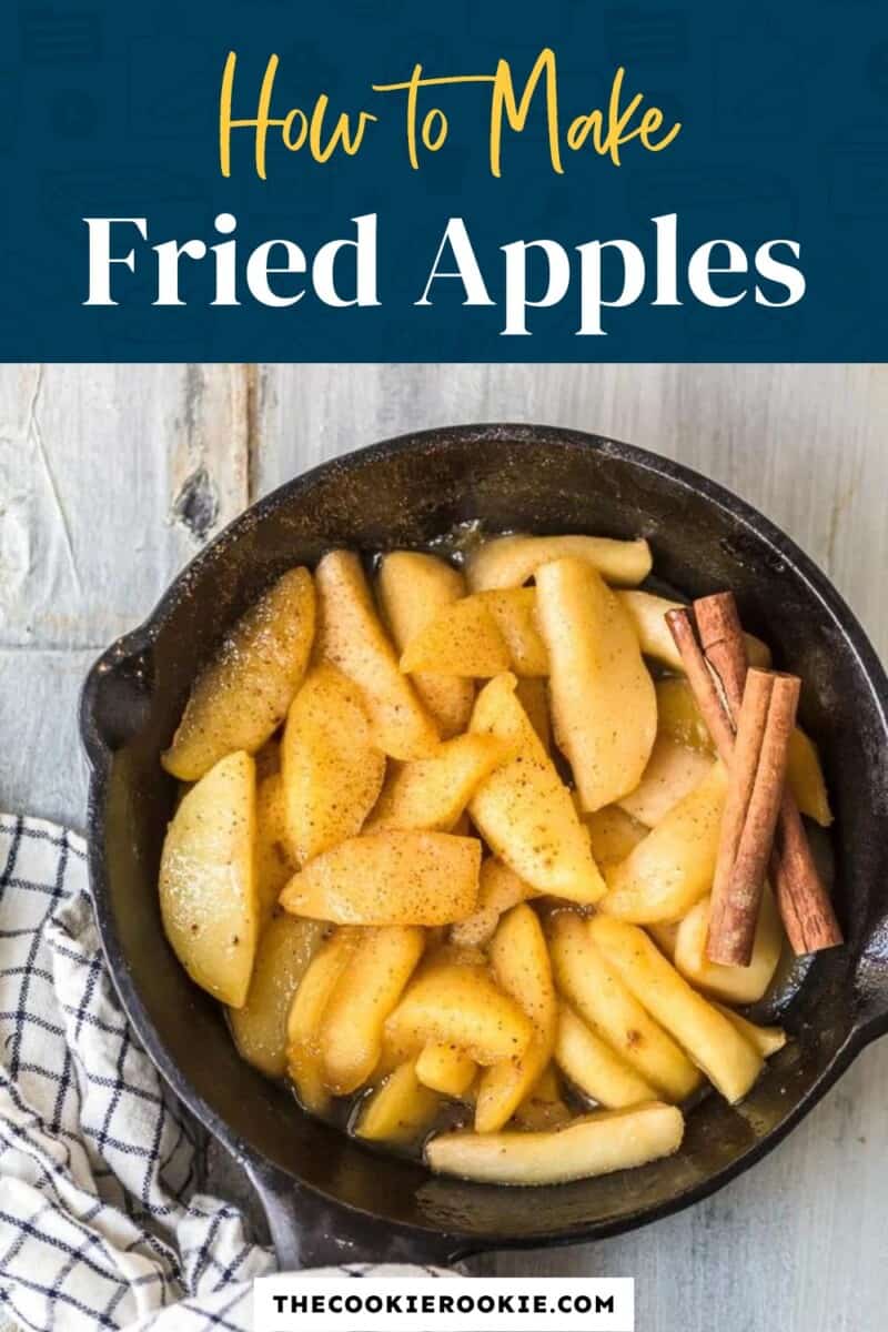 How to make fried apples in a skillet.
