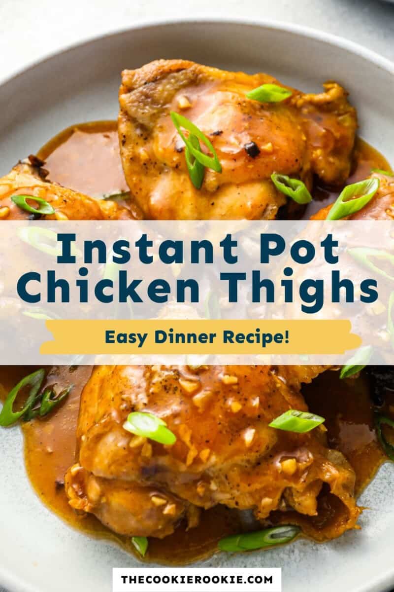 Instant pot chicken thighs easy dinner recipe.