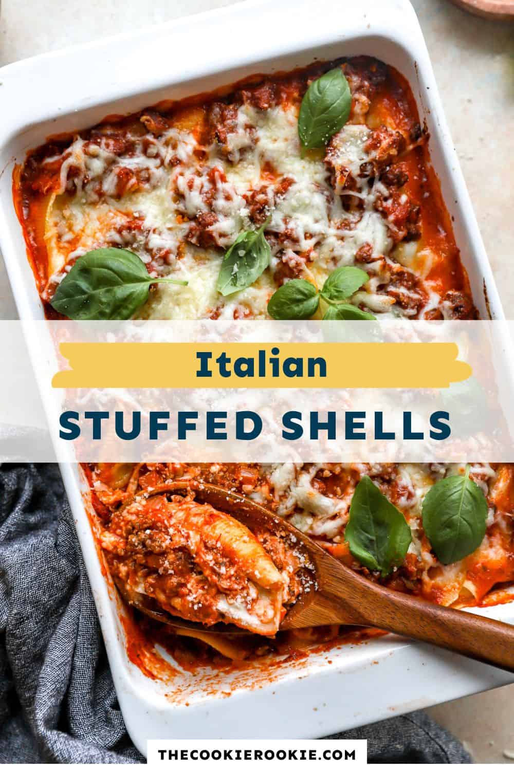 Italian stuffed shells pin image