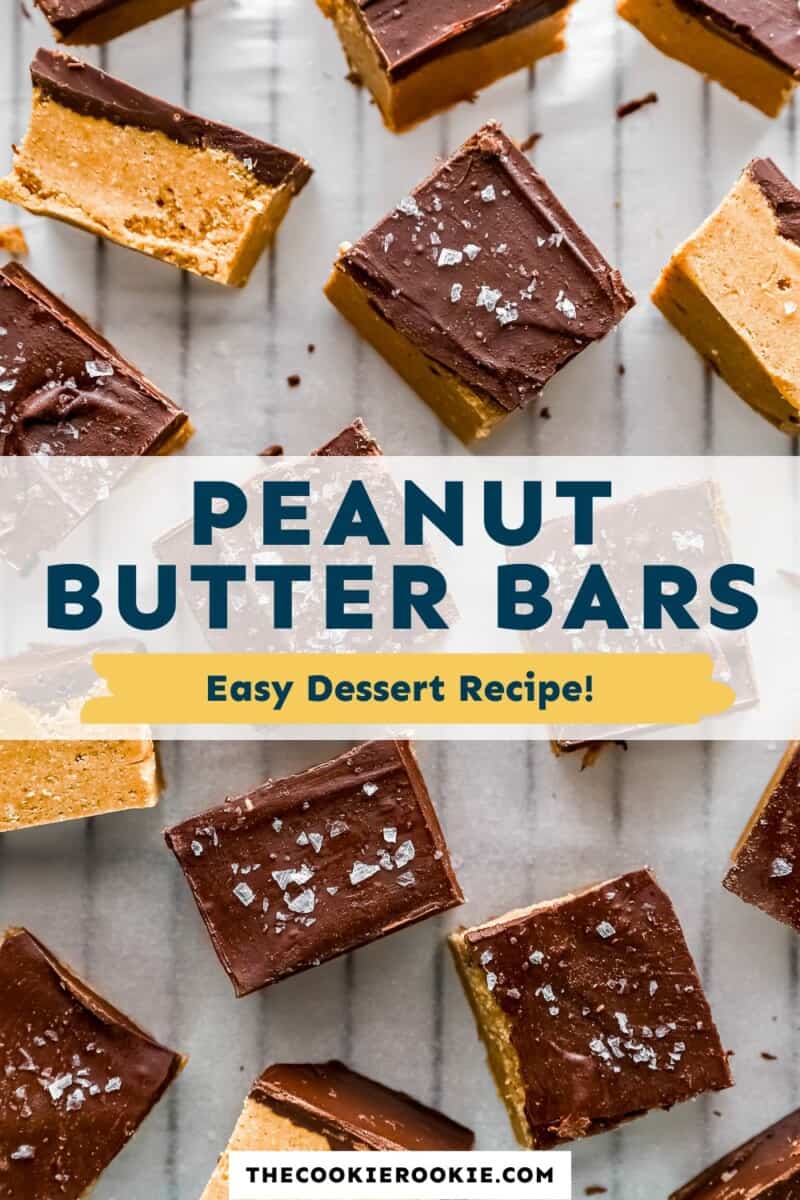 Peanut butter bars easy dessert recipe.