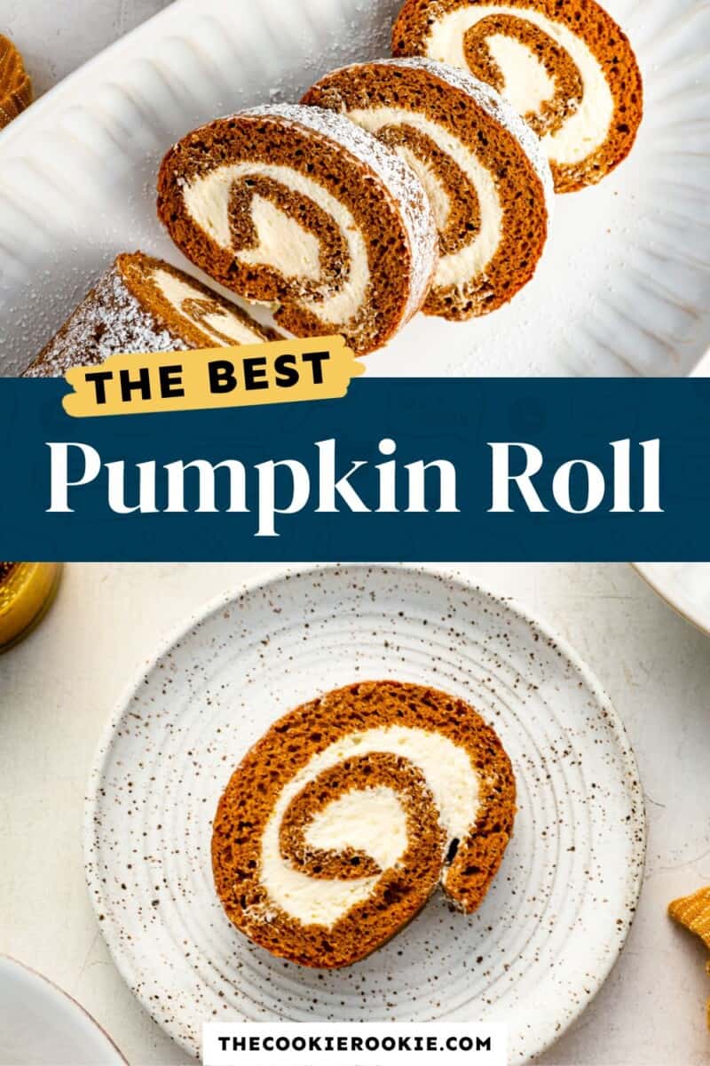 The best pumpkin roll on a plate.