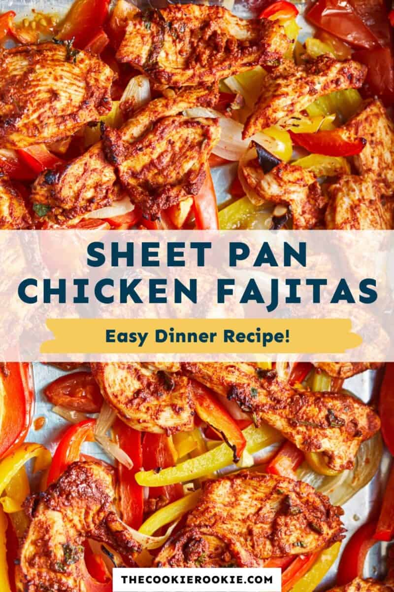 Sheet pan chicken fajitas easy dinner recipes.