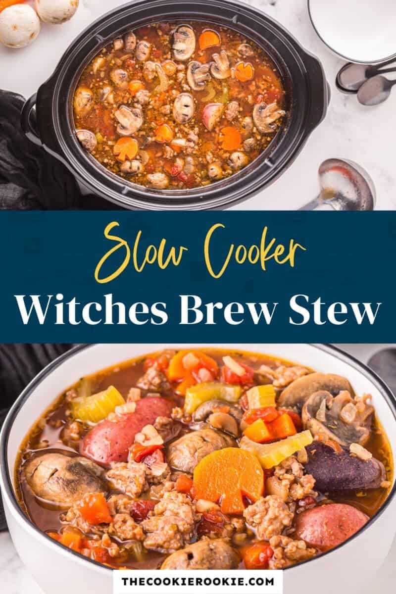 Slow cooker witches brew stew.