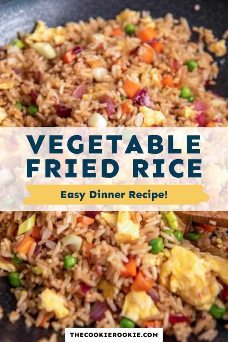 Vegetable fried rice easy dinner recipe.