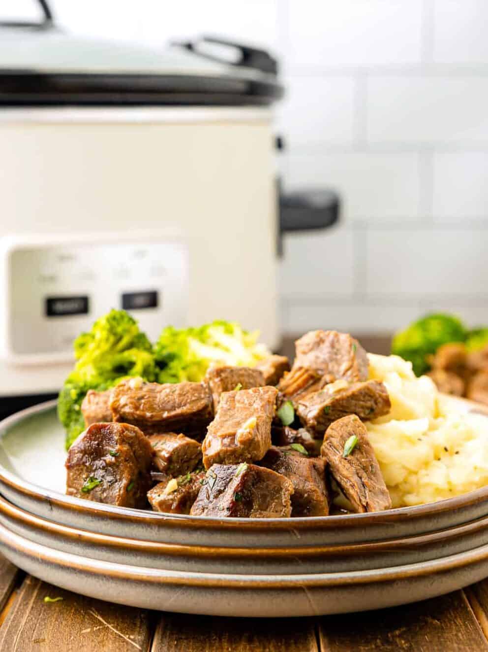 Slow Cooker Steak Bites - NeighborFood