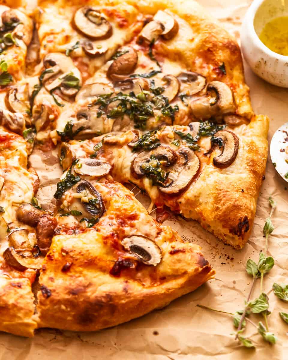 Mushroom Pizza Recipe - The Cookie Rookie®