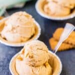 It doesn't get better for Thanksgiving than PUMPKIN PIE ICE CREAM! This is a MUST MAKE for Autumn! So easy, decadent, and DELICIOUS!