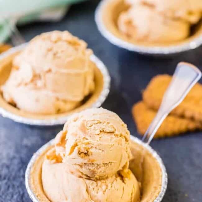 It doesn't get better for Thanksgiving than PUMPKIN PIE ICE CREAM! This is a MUST MAKE for Autumn! So easy, decadent, and DELICIOUS!