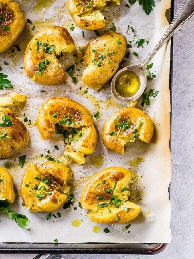 Oven Smashed Potatoes