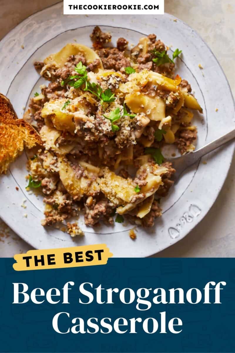 The best beef stroganoff casserole.