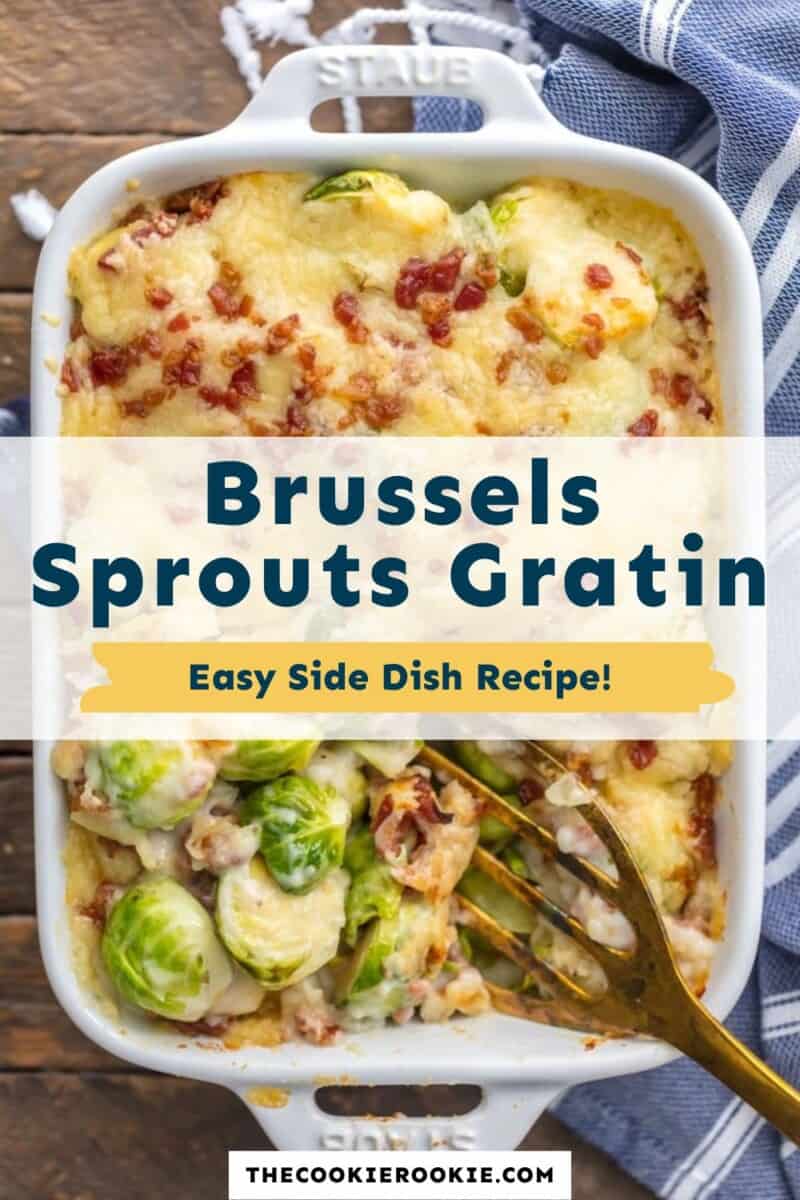 Brussels sprouts gratin easy side dish recipe.