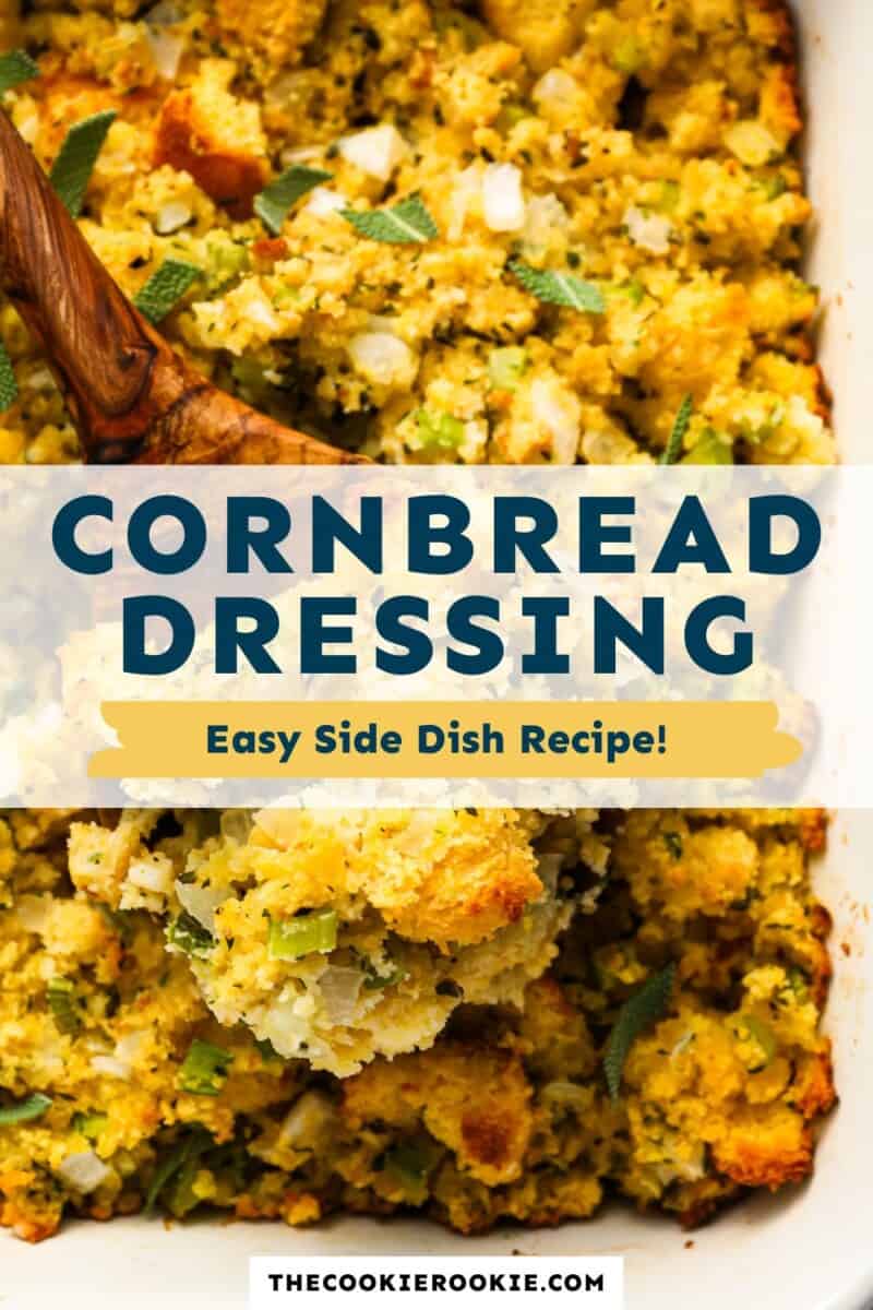 Cornbread dressing easy side dish recipe.