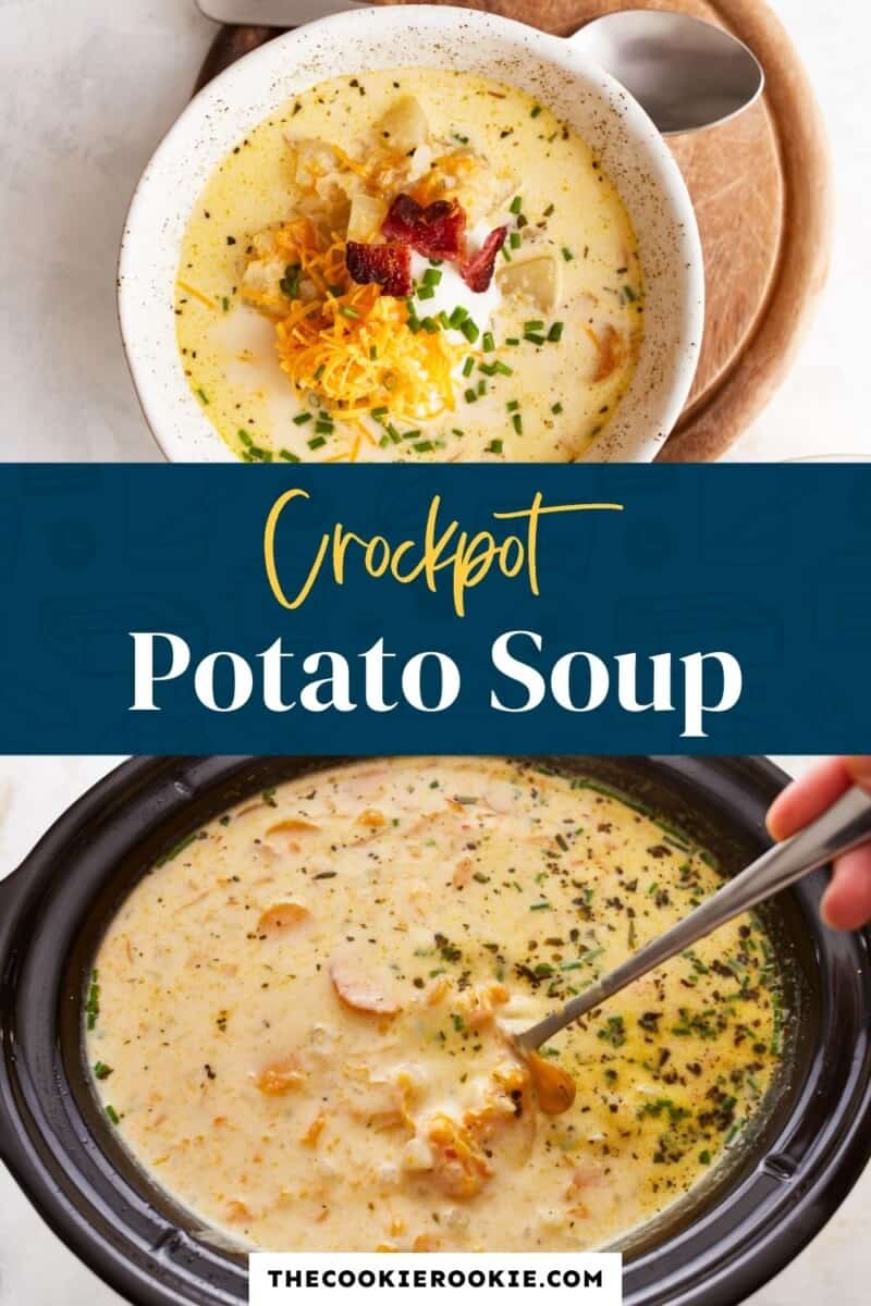 The best crockpot soup for this cooler weather 🤤🍂🤎 #crockpotrecipes, crock  pot potato soup