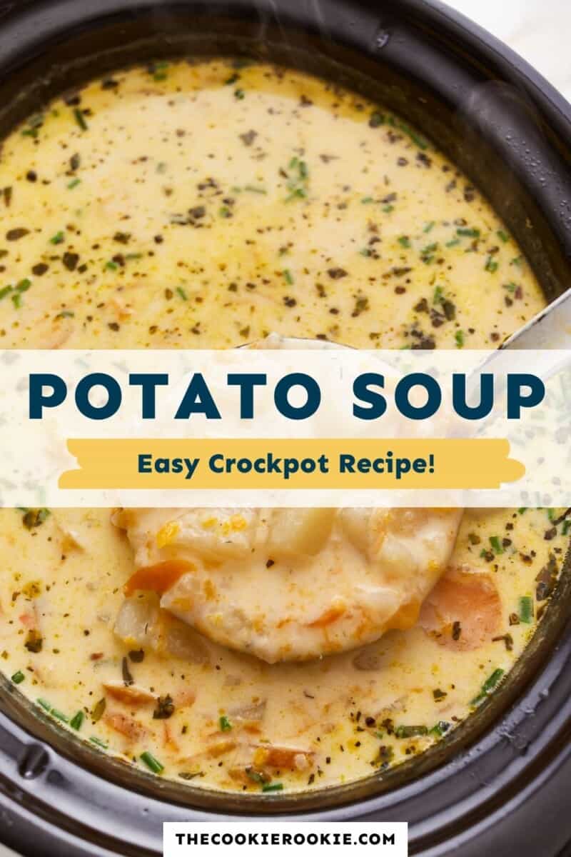 Potato soup easy crockpot recipe.