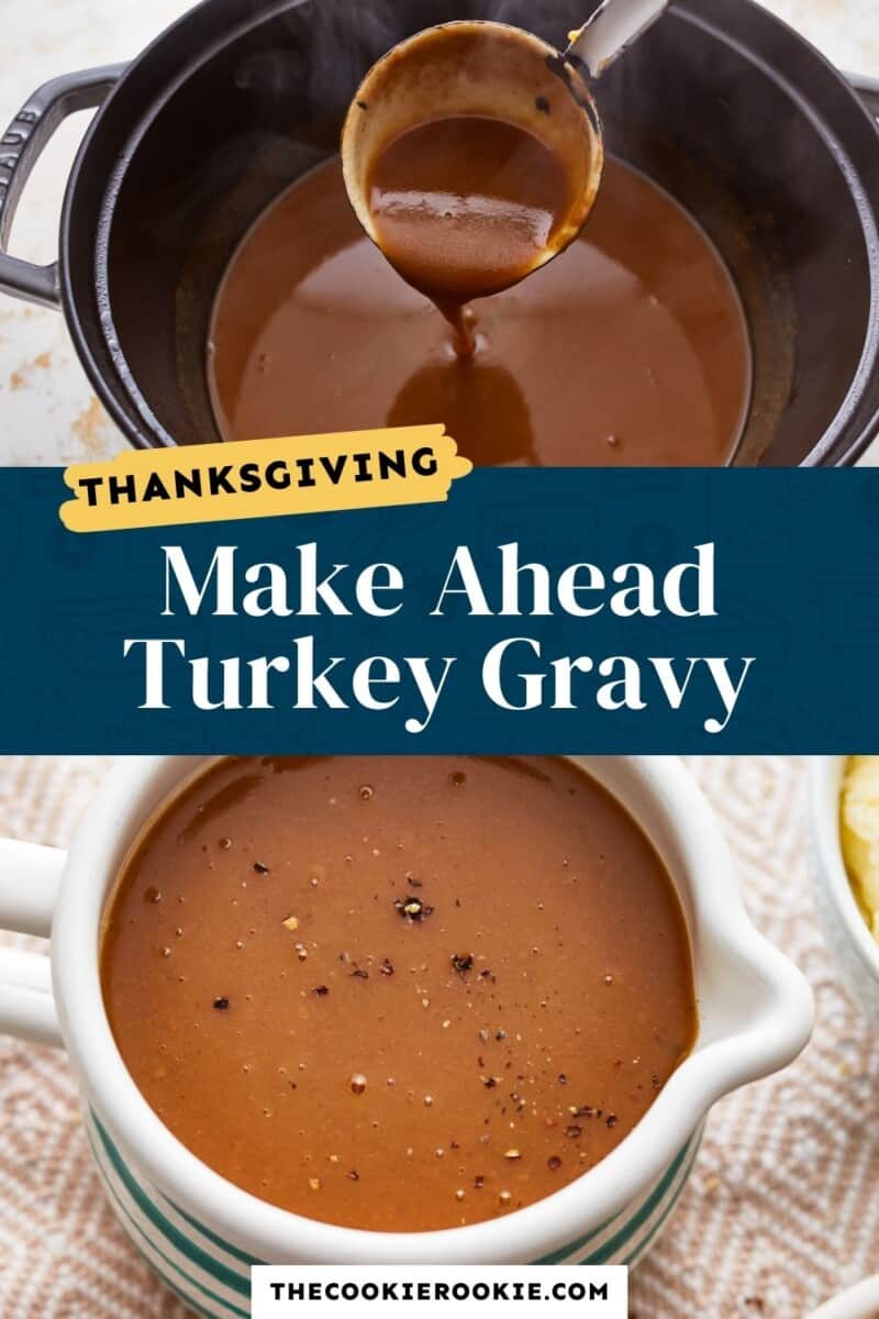 Make ahead turkey gravy.
