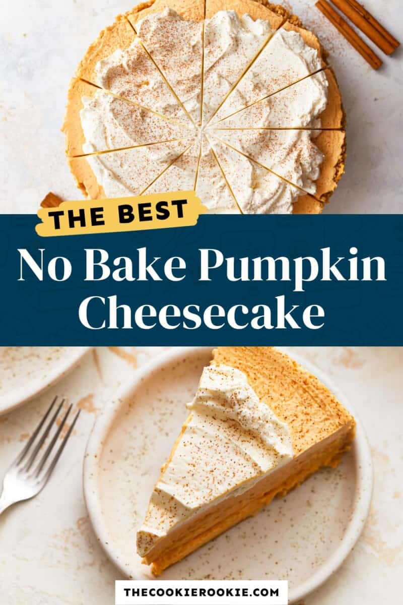 The best no bake pumpkin cheesecake.